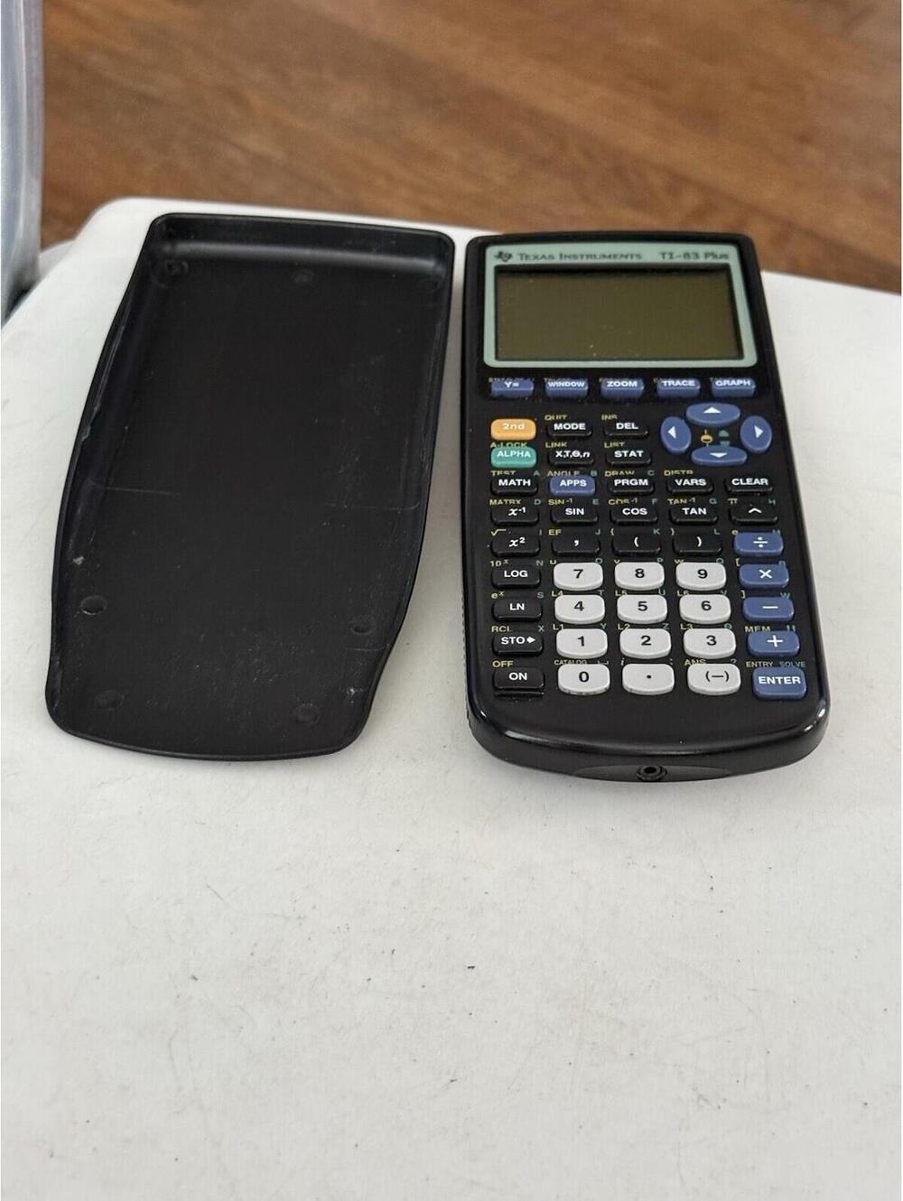 Texas Instruments TI-83 Plus Graphing Calculator - Black Tested Working W/ Case - Picture 2 of 7